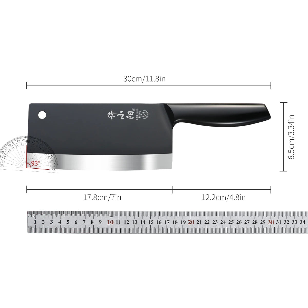 SHENJIU Black Blade All-Steel Chef Knife – Slicing Knife Kitchen Slicing Knife Axl