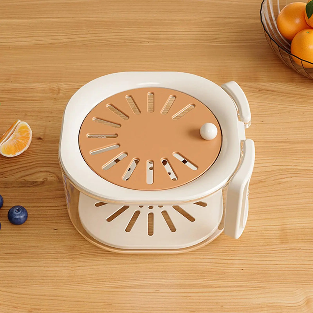 2-in-1 Fruit Washing Bowl & Strainer – Foldable Handle Colander Colander Strainer Bowl Axl