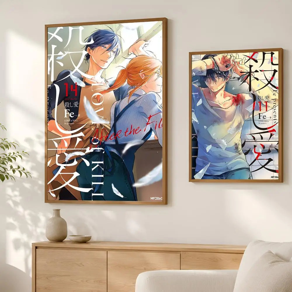 Koroshi Ai Anime Self-Stick Wall Poster – HD Waterproof Art Anime Wall Poster Axl