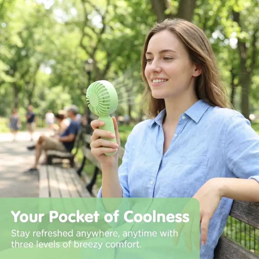 USB Rechargeable Mini Handheld Fan – Clover Design Mini Handheld Fan Axl