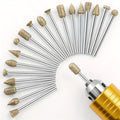 20pc Diamond Grinding Burr Set – Rotary Tool for Stone & Glass Rotary Tool Burr Set Axl 20pcs