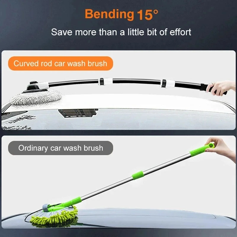 Telescopic Car Wash Mop – Soft Chenille Long Handle Brush Car Wash Brush Axl