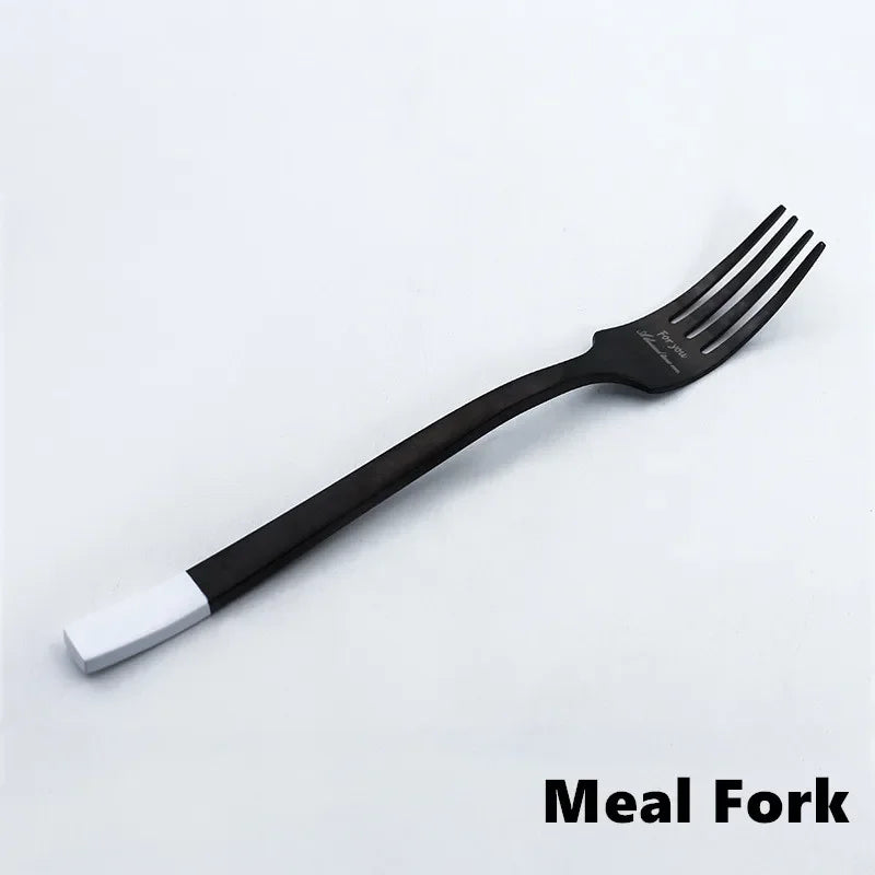 Stainless Steel Cutlery Set – Knife, Fork & Spoon Flatware Flatware Cutlery Set Axl Meal Fork