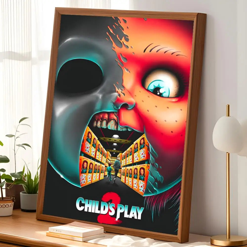 Chucky Horror Movie Self-Stick PVC Wall Poster – HD Waterproof Wall Art Poster Axl