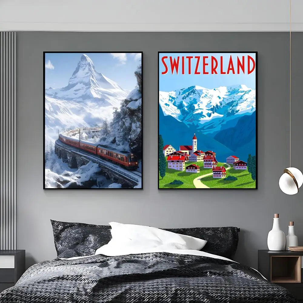 Switzerland Pattern Wall Poster – HD Art Print Home Décor Wall Art Poster Axl