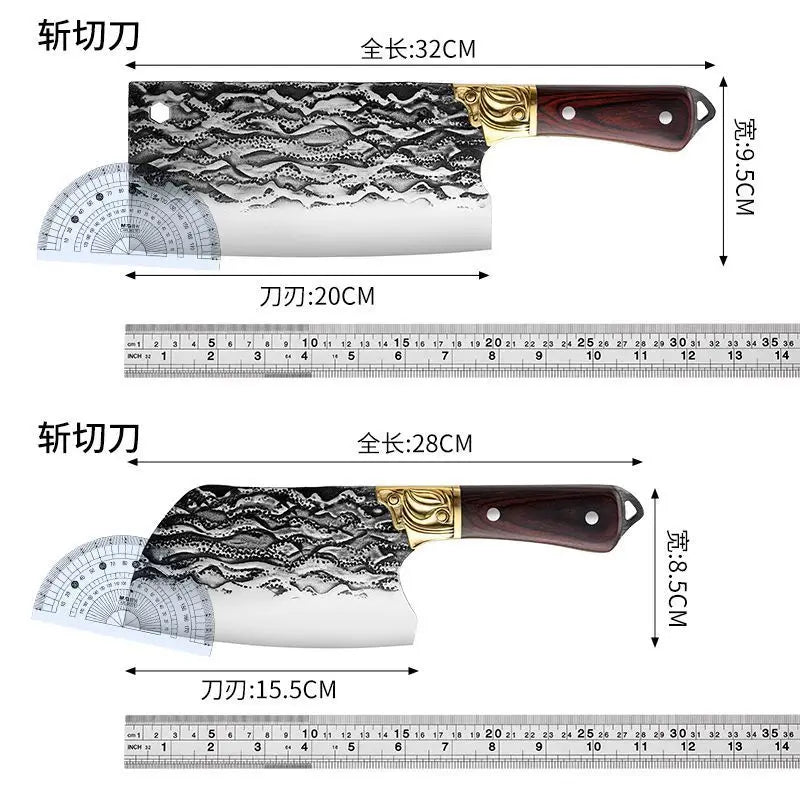 4-Piece Handmade Butcher Knife Set | High-Carbon Steel Kitchen Knives Butcher Knife Set Axl