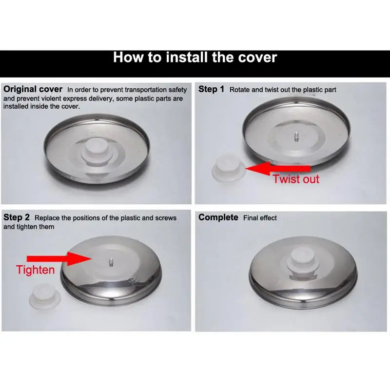 Universal Stainless Steel Rice Cooker Lid – 1.5L to 5L Rice Cooker Lid Axl