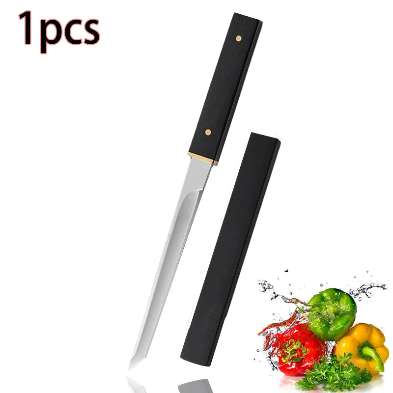 Stainless Steel Fixed Blade Pocket Knife – Outdoor & Kitchen Fixed Blade Knife Axl 1pcs B