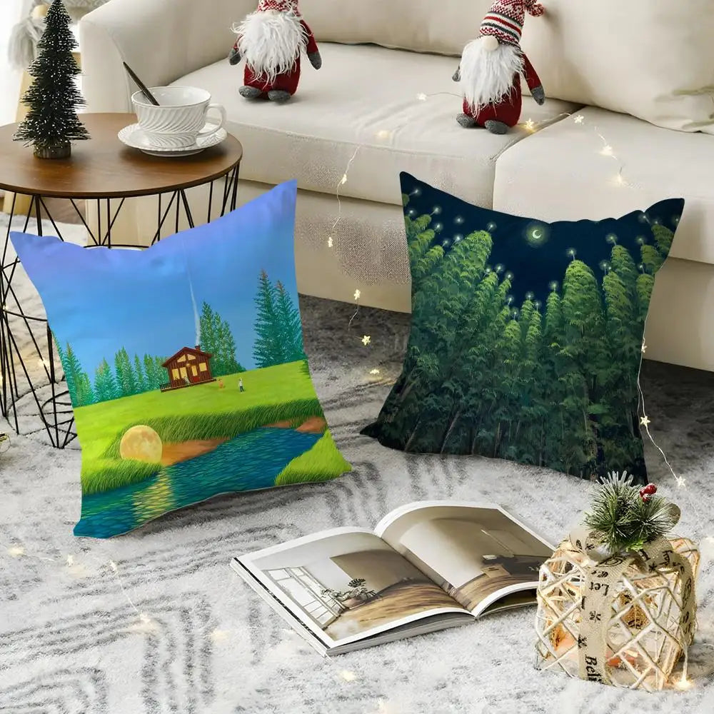 Breathable Linen Cushion Cover | Animal Print Pillowcase Cushion Cover Axl