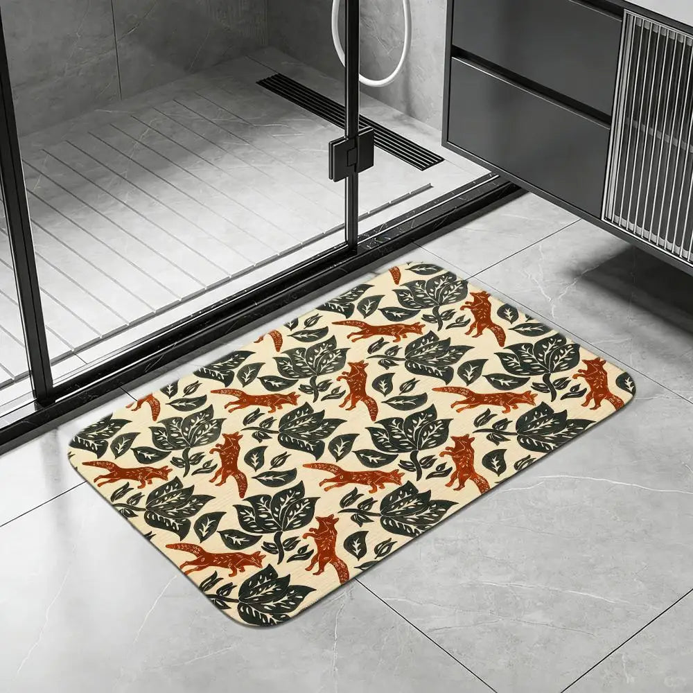Nordic Forest Diatomite Bath Mat – Quick Dry & Non-Slip Diatomite Bath Mat Axl White1 30x45cm