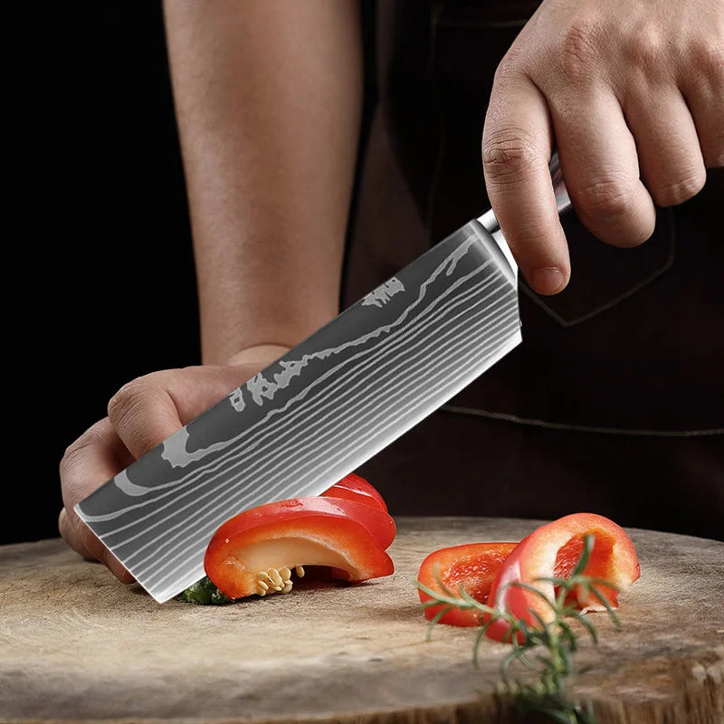 InLeung Damascus Chef Knife – Sharp Stainless Steel Kitchen Knife Chef Knife Axl