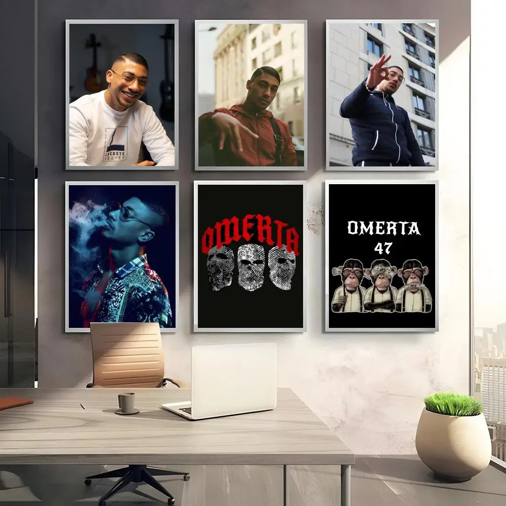 Omerta Maes 47 Self-Adhesive Art Poster | Modern Wall Decor Wall Art Poster Axl