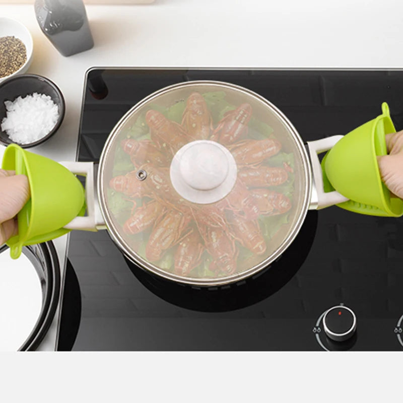 Silicone Oven Mitts – Heat Resistant Pinch Grips & Pot Holder Silicone Oven Mitts Axl