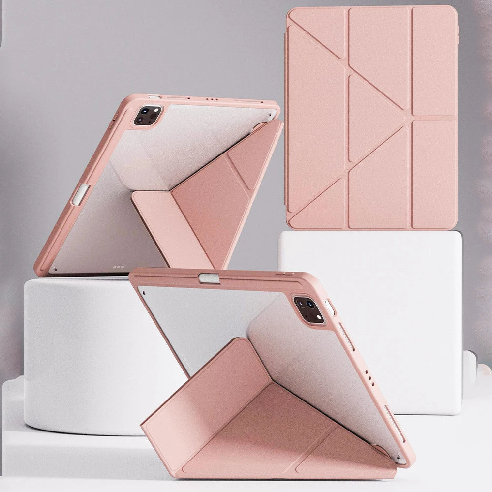 Transparent Acrylic iPad Case – Multi-Angle Stand & Pencil Holder Tablet Case & Stand Axl Pink iPad Pro 11inch 2018