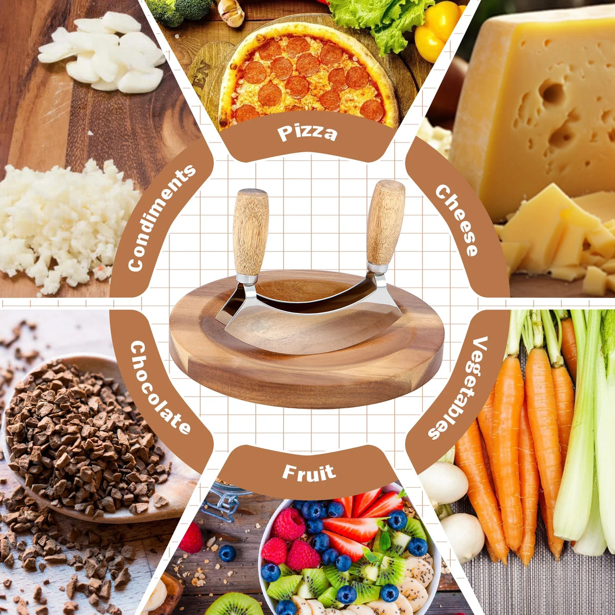 Wood Handle Double-Sided Cheese & Vegetable Cutter Kitchen Cutter Tool Axl
