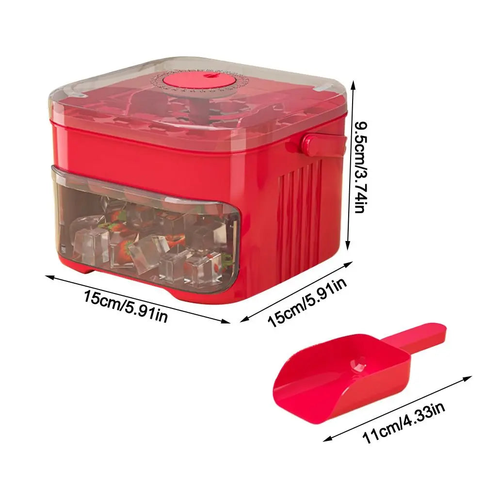 50-Grid Ice Cube Mold – Press Type Double Layer Storage Box Ice Cube Mold Axl