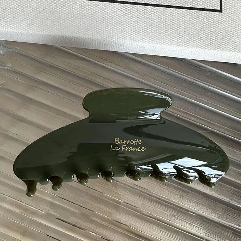 Large Acetate Hair Claw Clip – Retro Korean Shark Clip Hair Claw Clip Axl Rear green