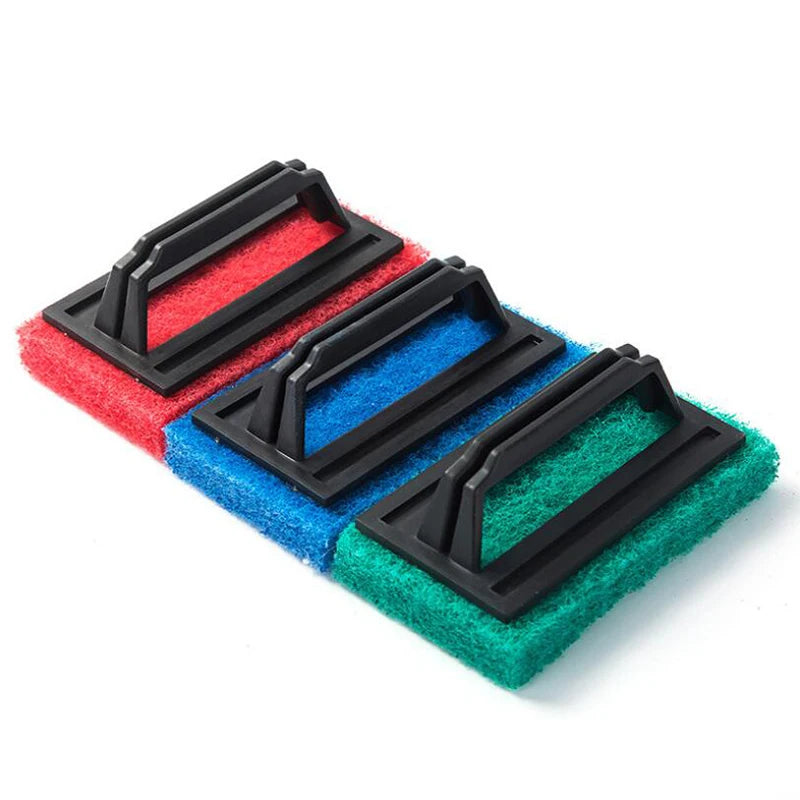Sponge Scrub Brush with Handle – Tile, Bathtub & Kitchen Cleaning Scrub Brush Axl