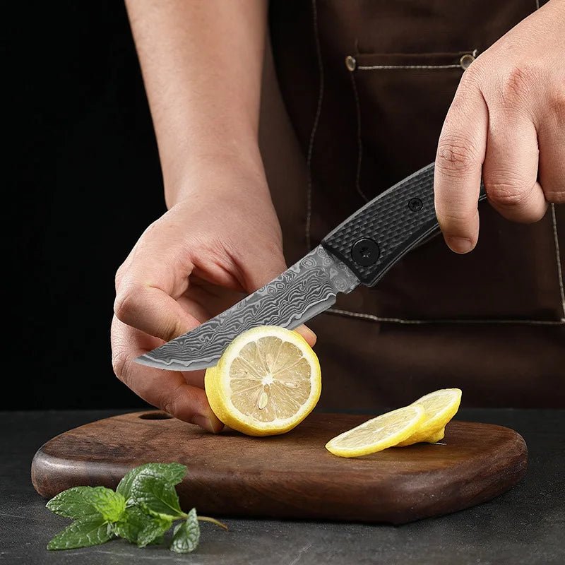 Damascus Steel Folding Pocket Knife – Sharp Multi-Purpose Blade Folding Pocket Knife Axl