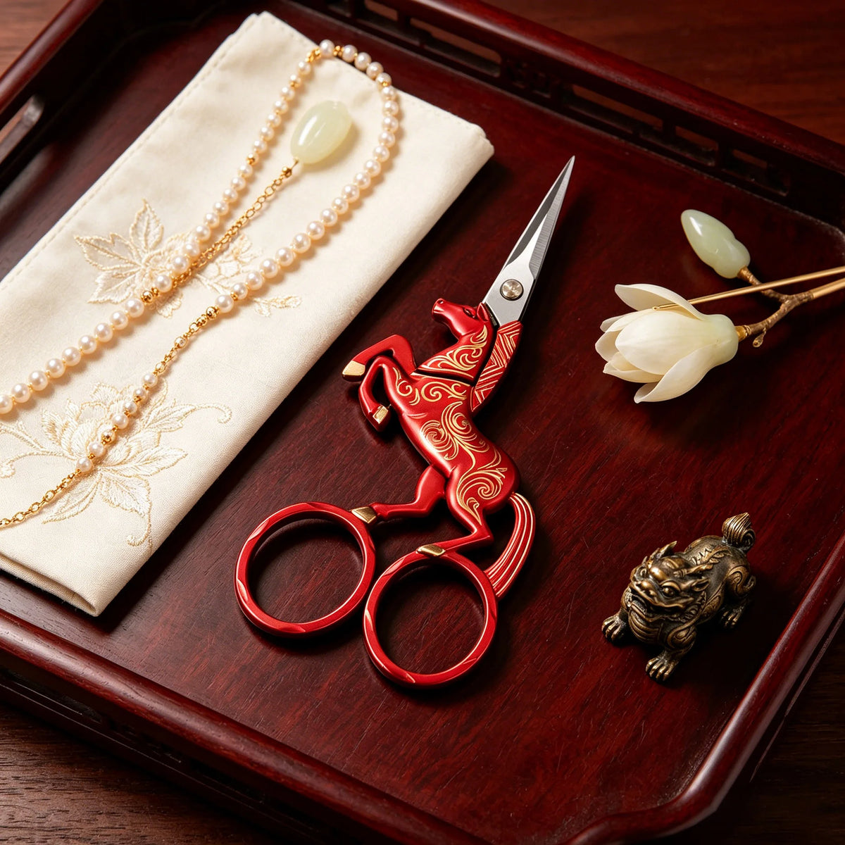 Horse-Shaped Embroidery Scissors – Sharp Stainless Steel Embroidery Scissors Axl Scissors-Red