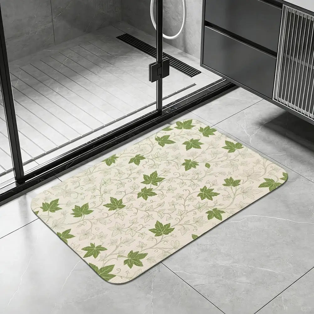 Nordic Forest Diatomite Bath Mat – Quick Dry & Non-Slip Diatomite Bath Mat Axl White2 30x45cm