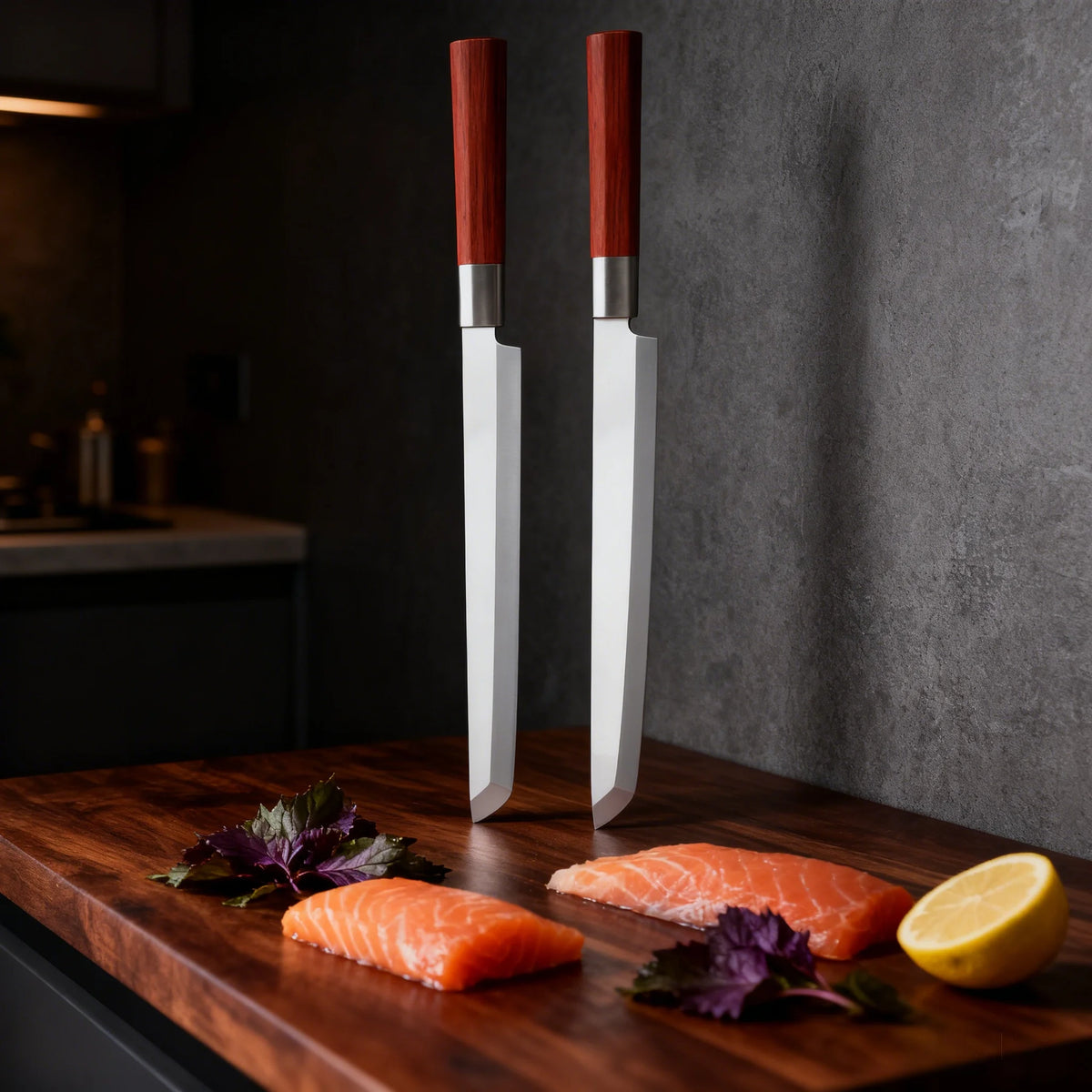 Professional Sashimi Knife Set – Stainless Steel Sushi Slicing Knife Sashimi Slicing Knife Axl Sashimi Knife-2PCS
