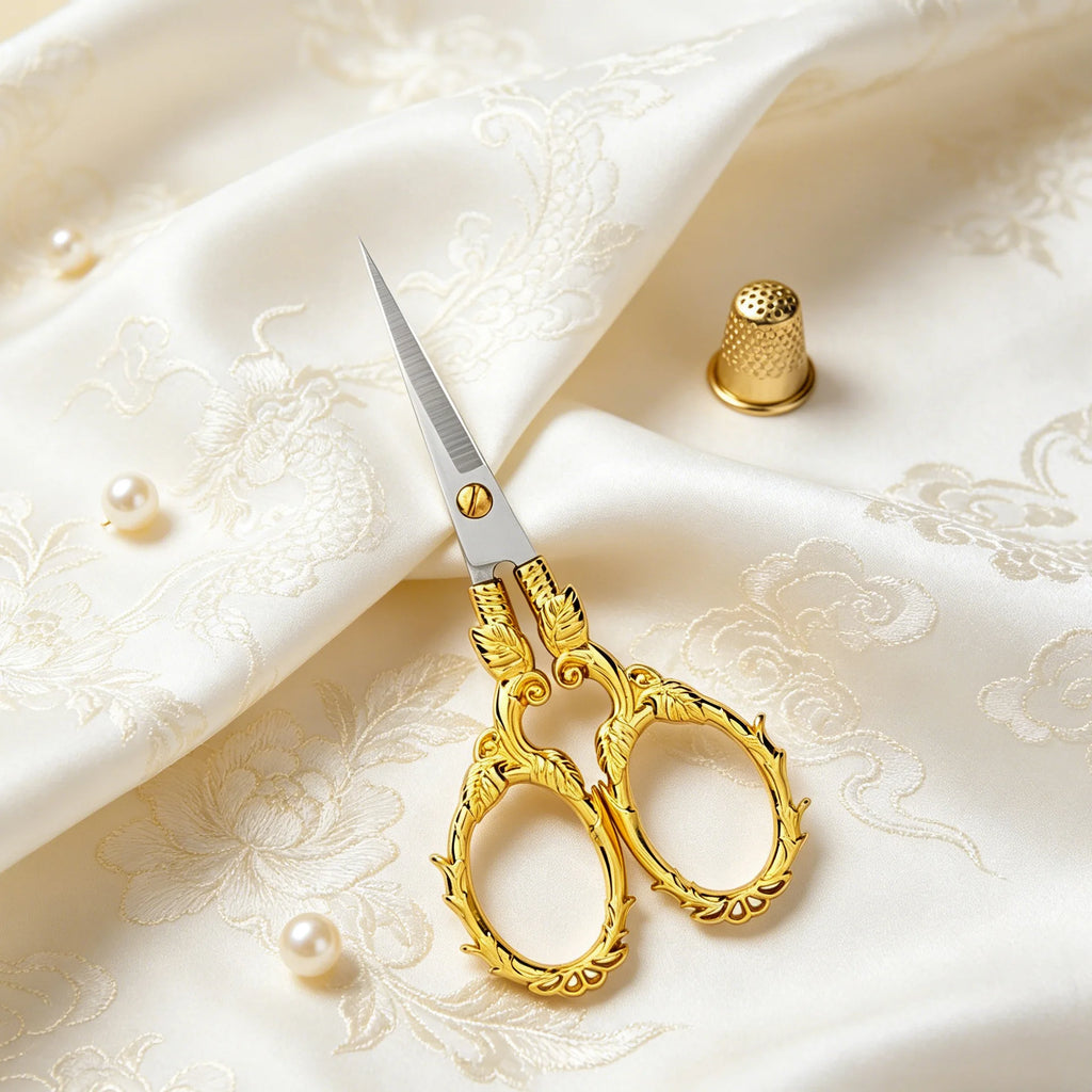 Embroidery Scissors – Precision Stainless Steel Sewing Snips Embroidery Scissors Axl Scissors-Golden