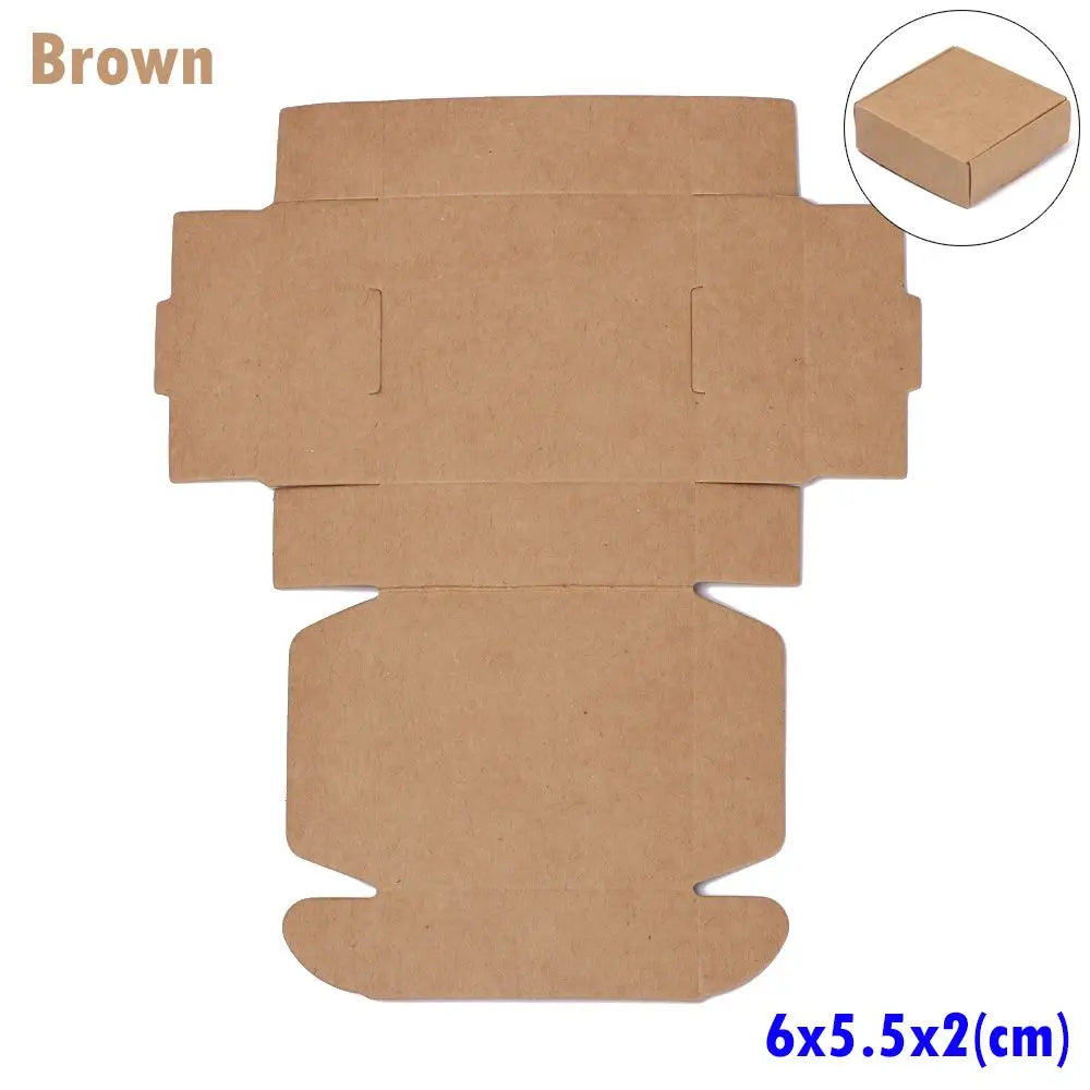 10-Pack Kraft Paper Gift Boxes – 9 Sizes Brown White Black