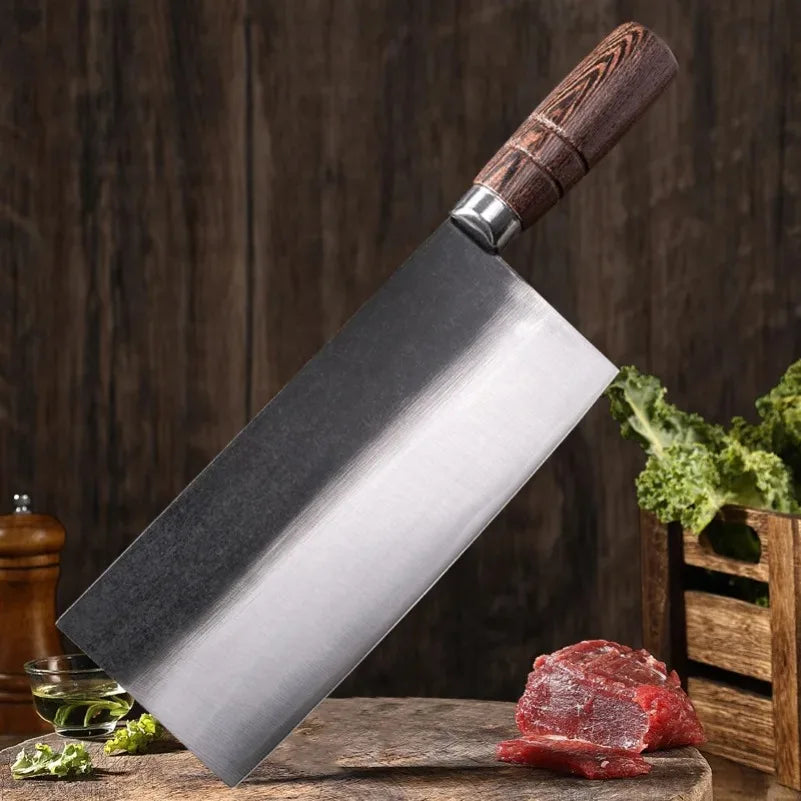 InLeung Chinese Cleaver – Stainless Steel Multi-Purpose Chef Knife Kitchen Cleaver Knife Axl