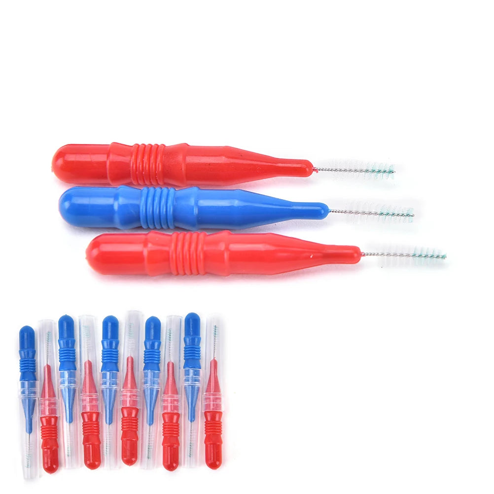 50-Piece Dental Floss Picks – Interdental Brush & Toothpick Dental Floss Picks Axl