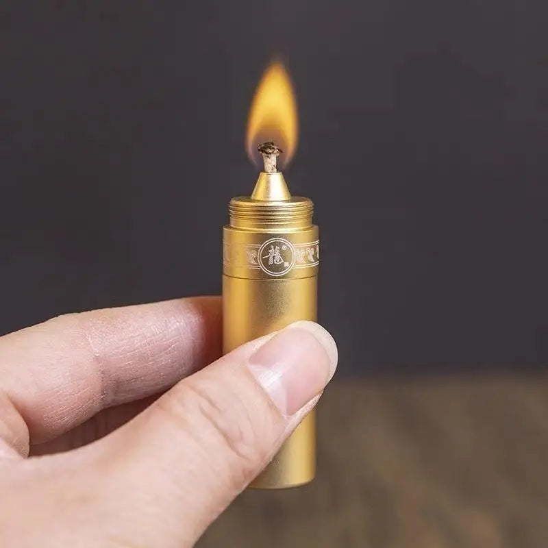 Mini Aluminum Alloy Alcohol Lamp with Wick – Portable Keychain Portable Alcohol Lamp Axl
