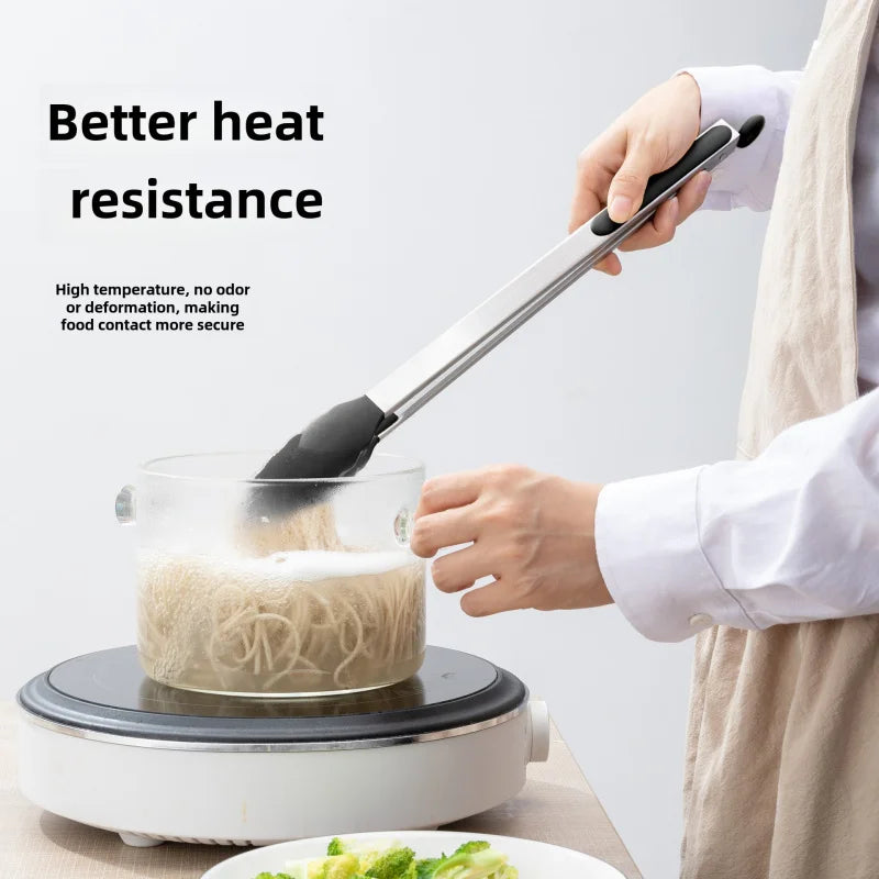 Stainless Steel Silicone Food Tongs – BBQ & Kitchen Tongs Kitchen Tongs Axl