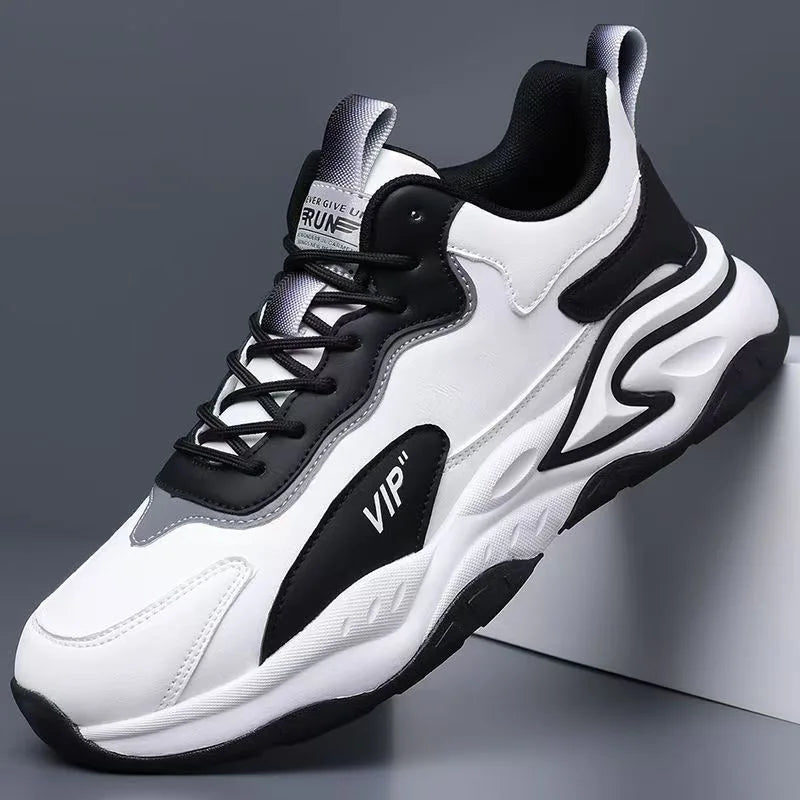 Men's Wear-Resistant Lace-Up Casual Sneakers | Anti-Slip Men's Casual Sneakers Axl WHITE 44