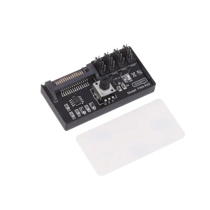 PWM Fan Speed Controller – 4 & 6-Way 4Pin Fan Hub SATA/DC Fan Speed Controller Axl 4-Way