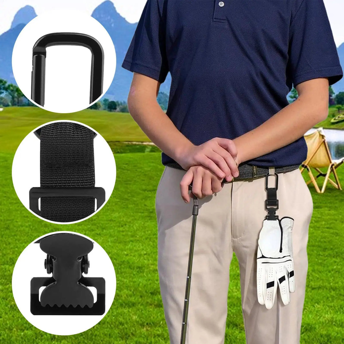 Work Glove Belt Clip Holder – Nylon Clamp for Gloves & Towels Glove Belt Clip Axl