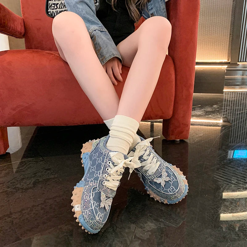 MCDV Women's Rhinestone Sneakers – Luxury Fashion Shoes Fashion Sneakers Axl