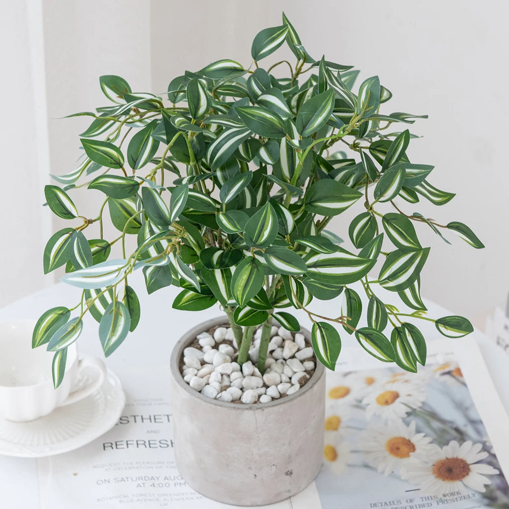 Artificial Green Leaf Bonsai Branch – Indoor & Outdoor Decor Artificial Plant Decor Axl