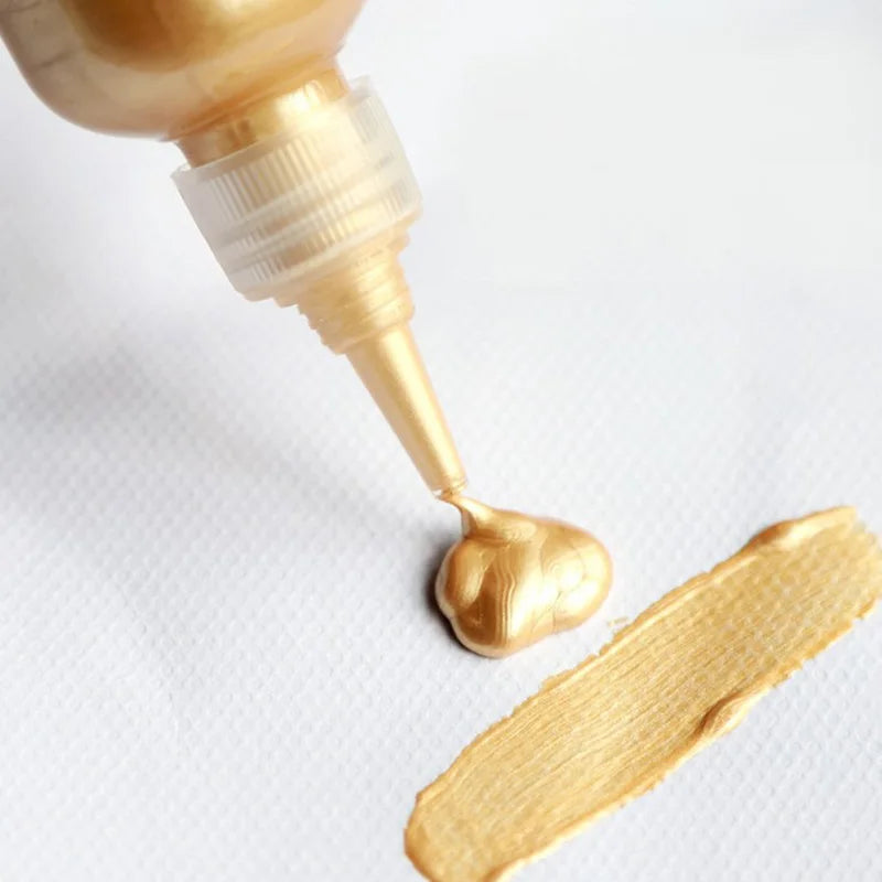 60ml Metallic Acrylic Paint – Gold, Silver & Copper DIY Pigment Acrylic Craft Paint Axl Champagne