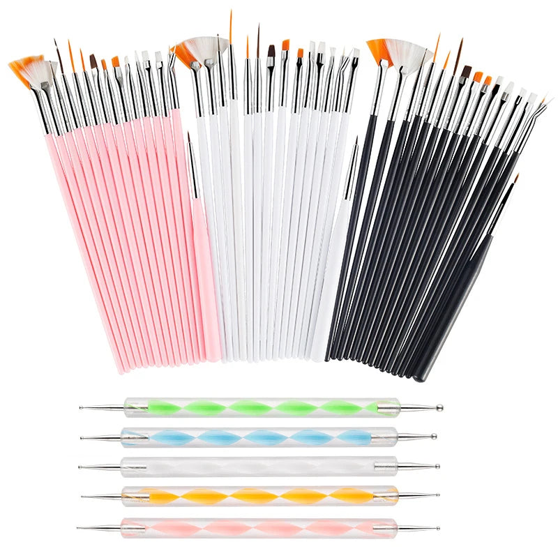 Nail Art Brush Set – Dotting Tools, Striping & Drawing Pens Nail Art Tool Set Axl
