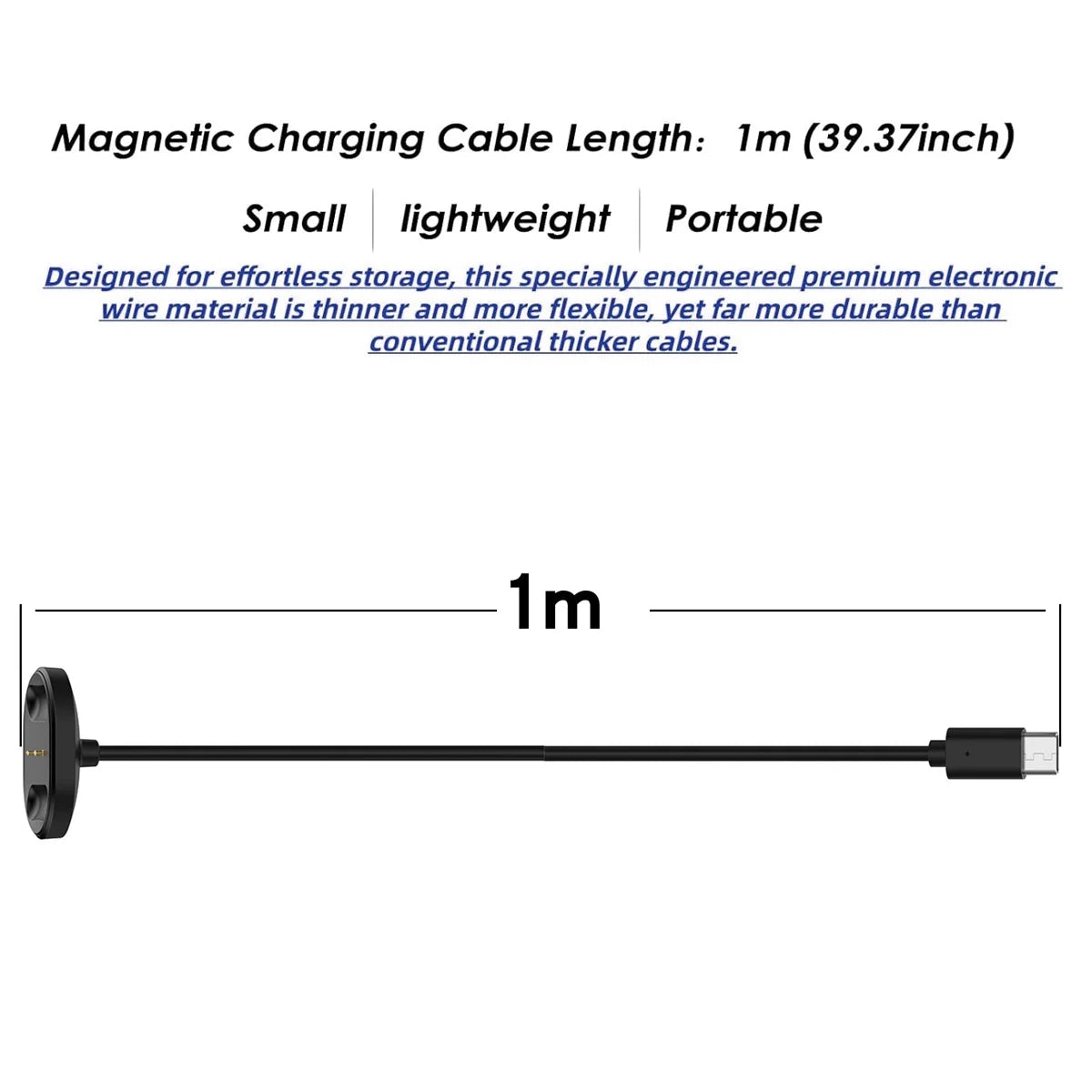 Magnetic Charger Cable for Meta Ray-Ban Smart Band Type-C Magnetic Charging Cable Axl