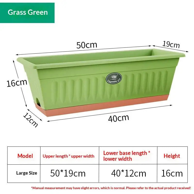 Rectangle Plastic Window Box Planter with Drainage – 50cm Window Box Planter Axl A3