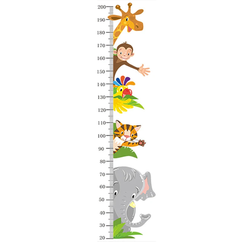 Animal Height Chart Wall Sticker for Kids – 20 to 200cm Kids Height Chart Sticker Axl Multicolor
