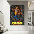 Crash Bandicoot Game Poster – HD Waterproof Wall Art Decor Wall Art Poster Axl White13 21X30cmNoframe