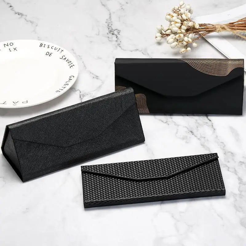 Portable Triangle Folding Glasses Case – Velvet Sunglasses Box Eyeglass Case Axl