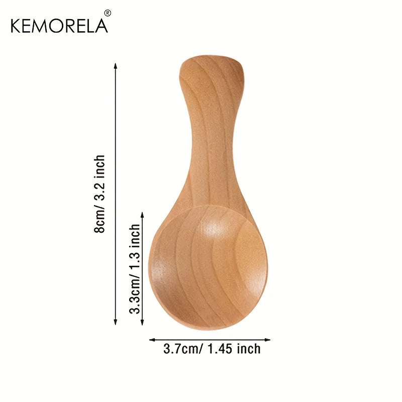 Mini Wooden Spoons – Coffee, Tea, Sugar & Spice Scoops Set Wooden Kitchen Spoons Axl