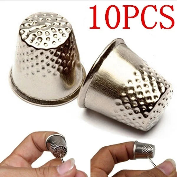 10-Pack Metal Sewing Thimbles – DIY Finger Protector Set Sewing Thimble Set Axl Default Title