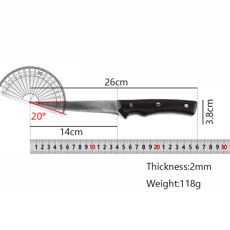 Damascus Steel Boning Knife with Sheath | 14cm Sharp Blade Damascus Boning Knife Axl