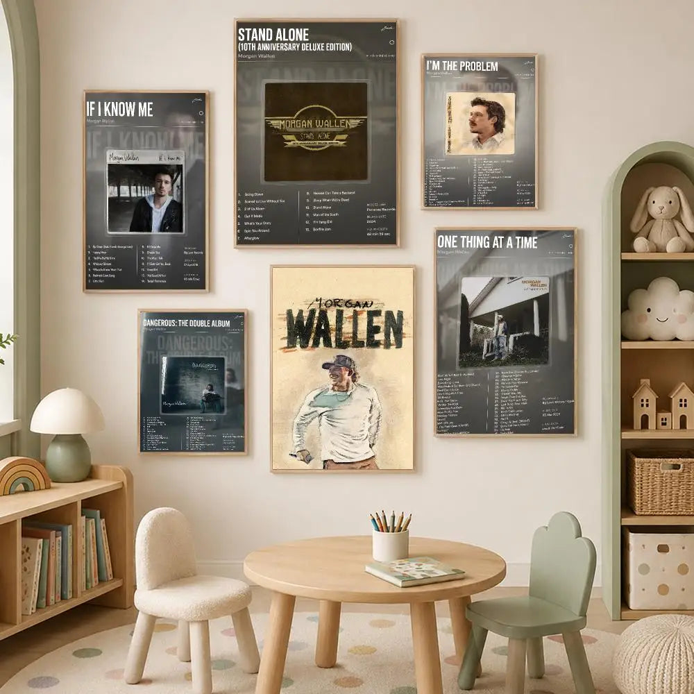 Morgan Wallen HD Wall Art Poster – Self-Stick Waterproof Decor Wall Art Poster Axl