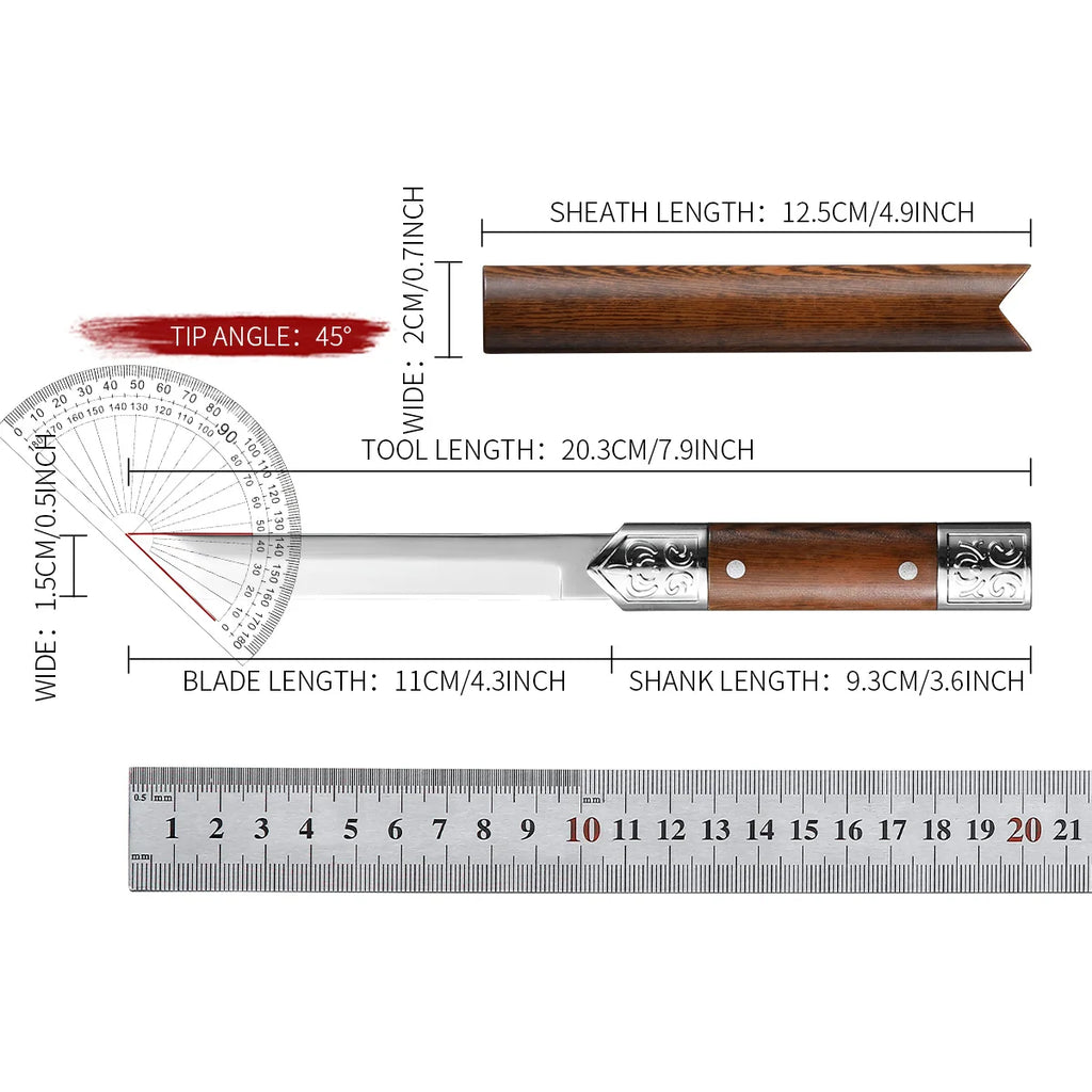 SHENJIU Fixed Blade Fruit & Kitchen Knife – Stainless Steel Fixed Blade Knife Axl