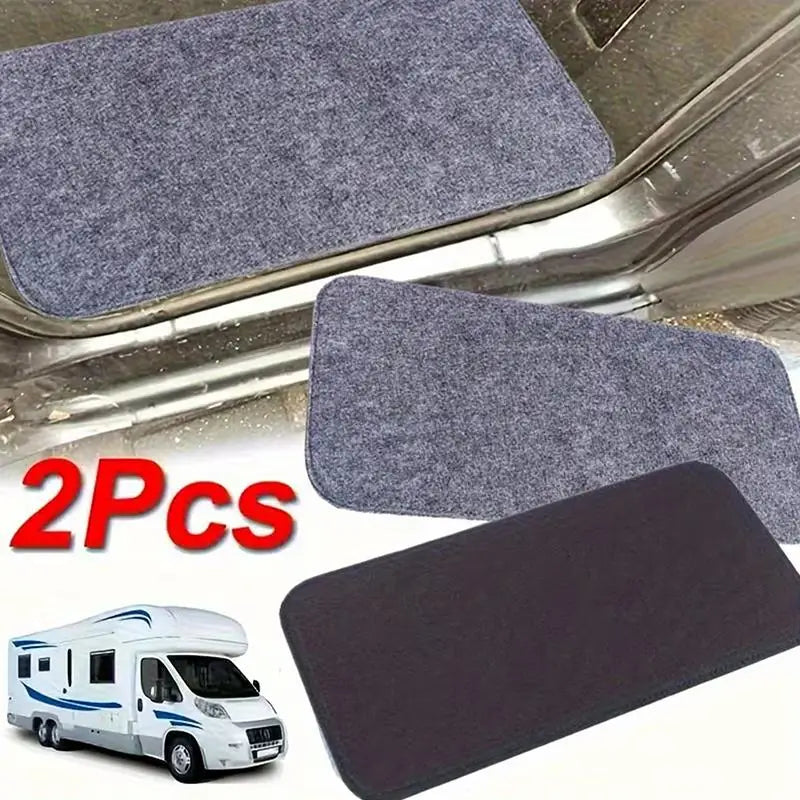 RV Step Mats 2pcs Anti-Slip Felt Carpet for Motorhome Trailer RV Step Mats Axl